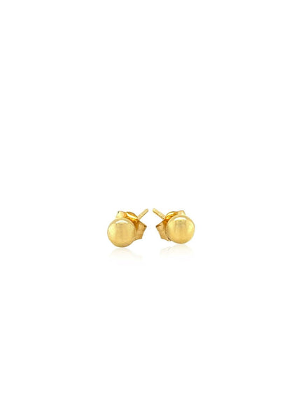 10k Yellow Gold Ball Style Stud Earrings (4.0 mm) - Ellie Belle