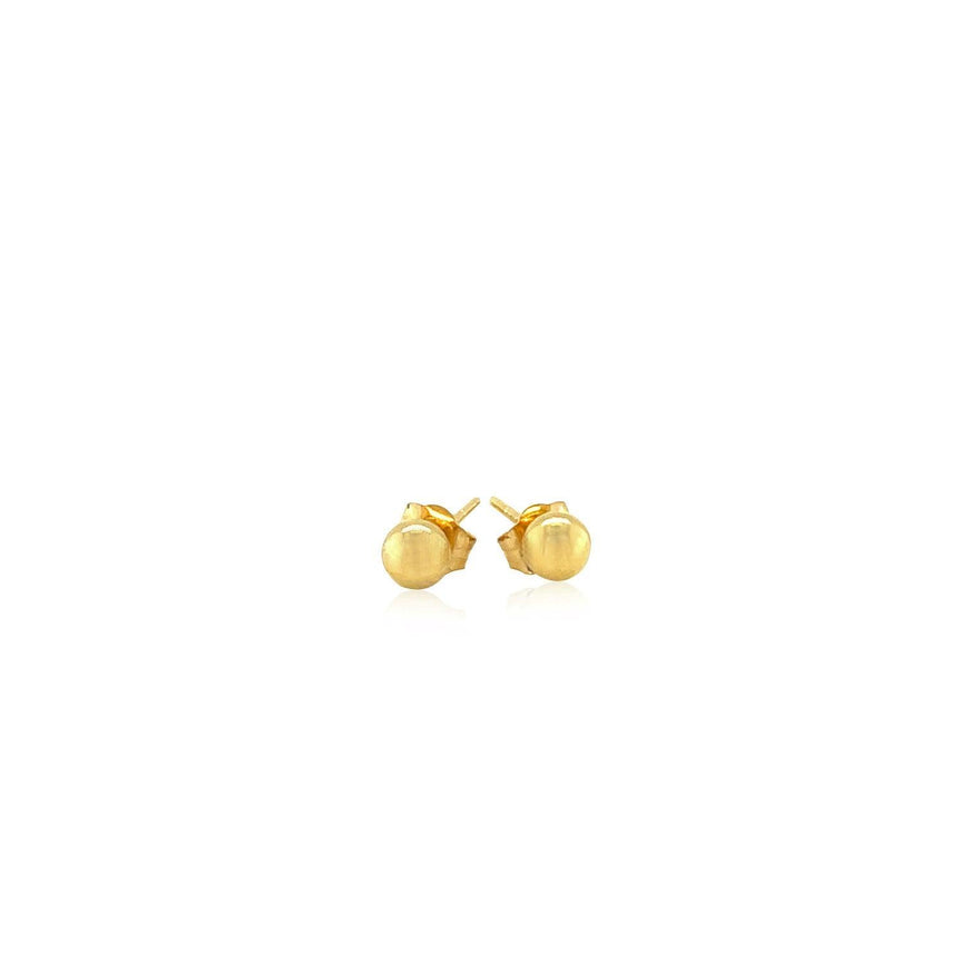 10k Yellow Gold Ball Style Stud Earrings (4.0 mm) - Ellie Belle