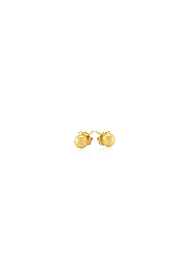 10k Yellow Gold Ball Style Stud Earrings (4.0 mm) - Ellie Belle