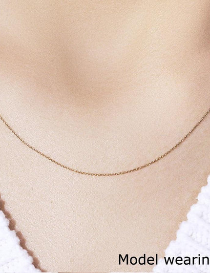 10k Yellow Gold Cable Link Chain 0.5mm - Ellie Belle