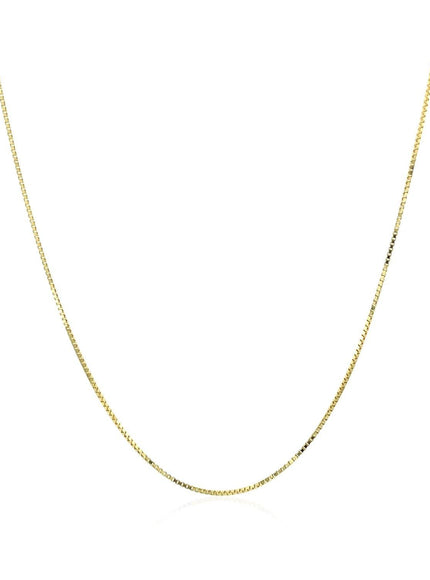 10k Yellow Gold Classic Box Chain 0.6mm - Ellie Belle