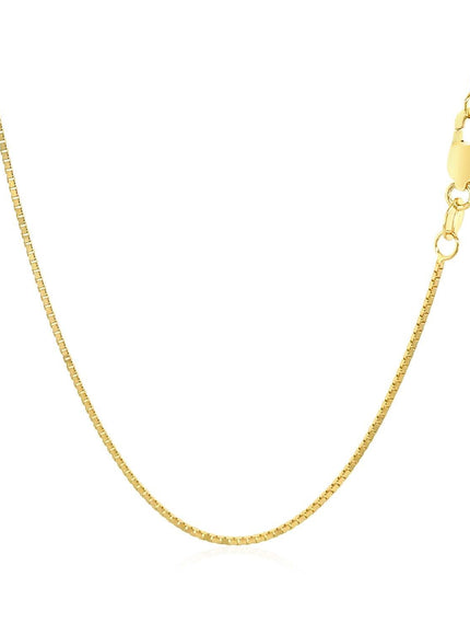 10k Yellow Gold Classic Box Chain 0.8mm - Ellie Belle