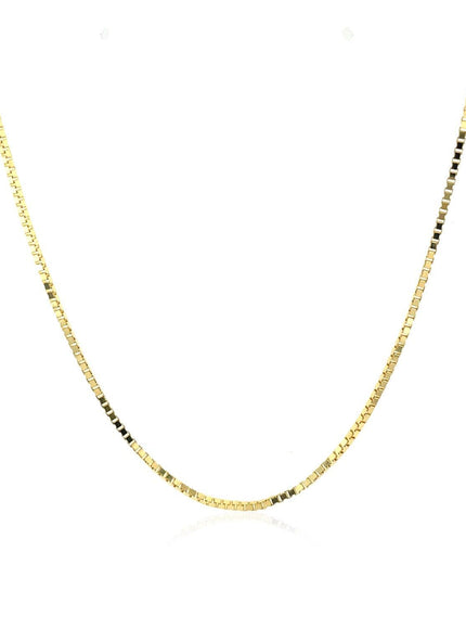 10k Yellow Gold Classic Box Chain 1.0mm - Ellie Belle