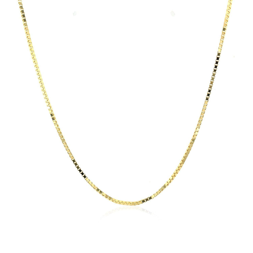 10k Yellow Gold Classic Box Chain 1.0mm - Ellie Belle