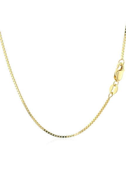 10k Yellow Gold Classic Box Chain 1.0mm - Ellie Belle