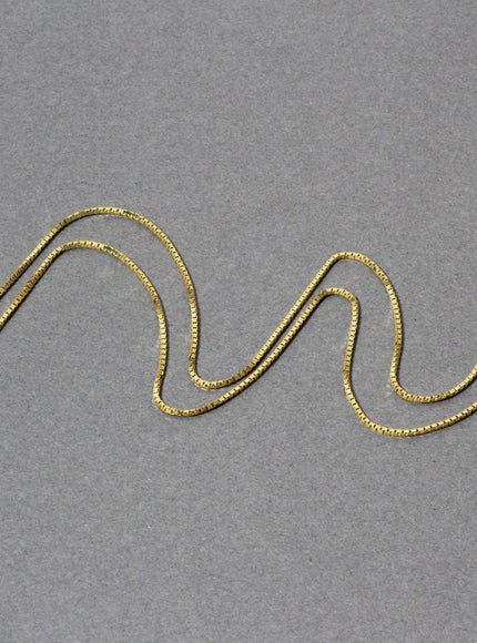 10k Yellow Gold Classic Box Chain 1.0mm - Ellie Belle