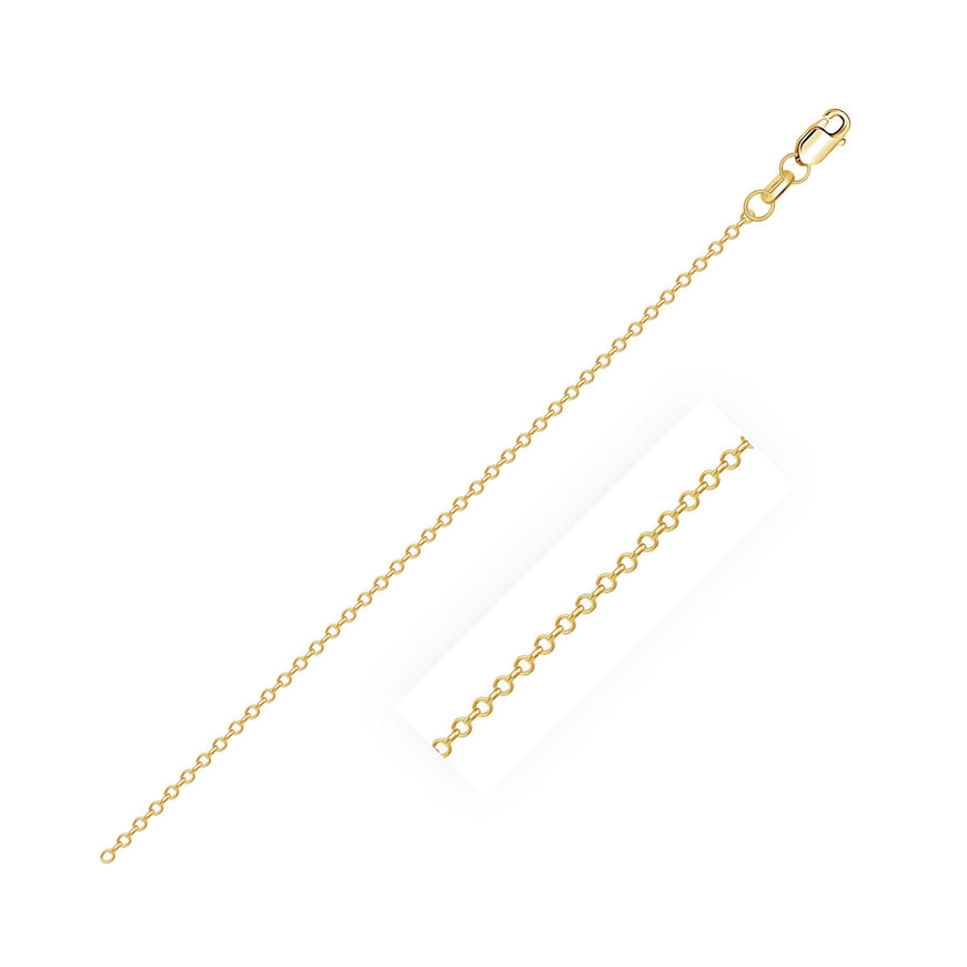 10k Yellow Gold Diamond Cut Cable Link Chain 0.8mm - Ellie Belle