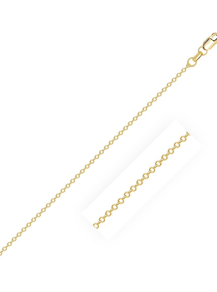 10k Yellow Gold Diamond Cut Cable Link Chain 0.8mm - Ellie Belle