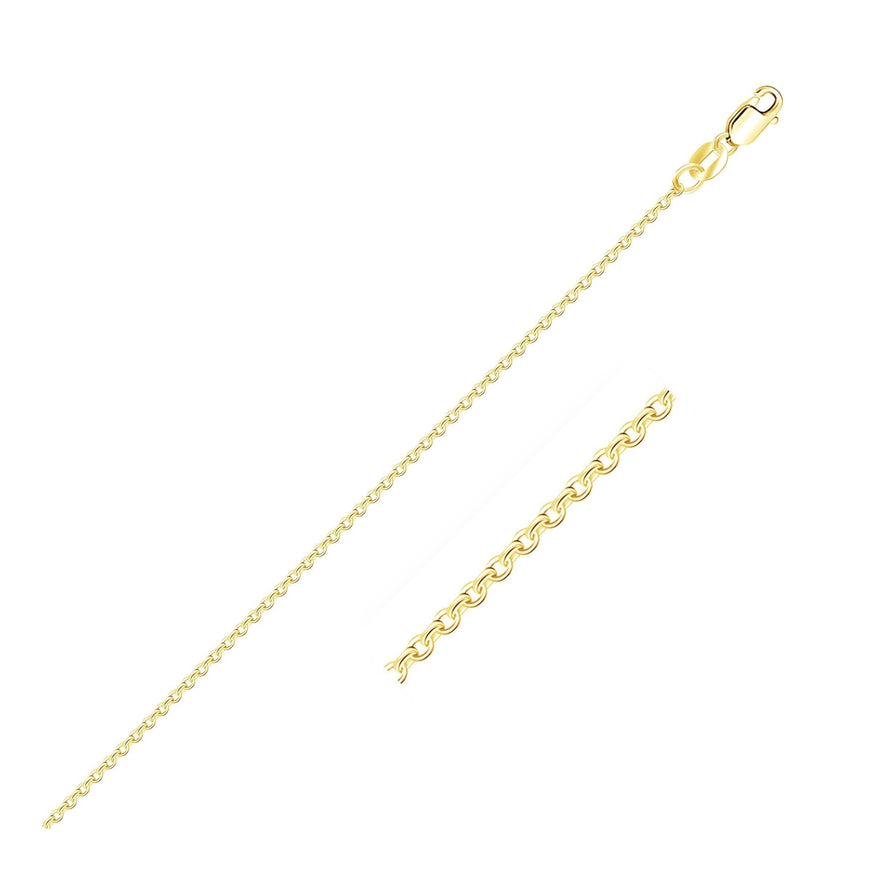 10k Yellow Gold Diamond Cut Cable Link Chain 1.1mm - Ellie Belle