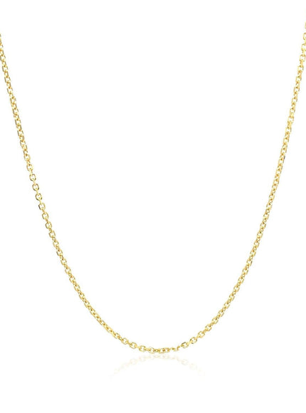 10k Yellow Gold Diamond Cut Cable Link Chain 1.1mm - Ellie Belle