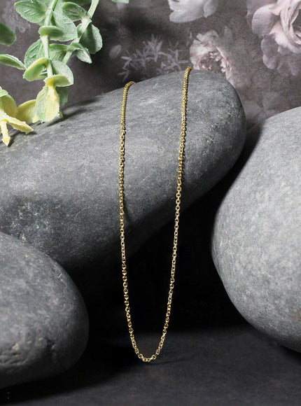 10k Yellow Gold Diamond Cut Cable Link Chain 1.1mm - Ellie Belle