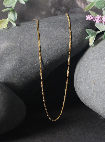 10k Yellow Gold Gourmette Chain 1.0mm - Ellie Belle