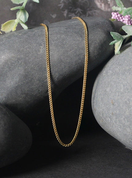 10k Yellow Gold Gourmette Chain 1.5mm - Ellie Belle