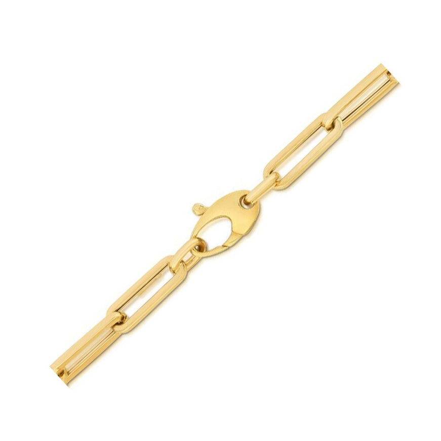 10K Yellow Gold Lite Paperclip Bracelet (4.2mm) - Ellie Belle