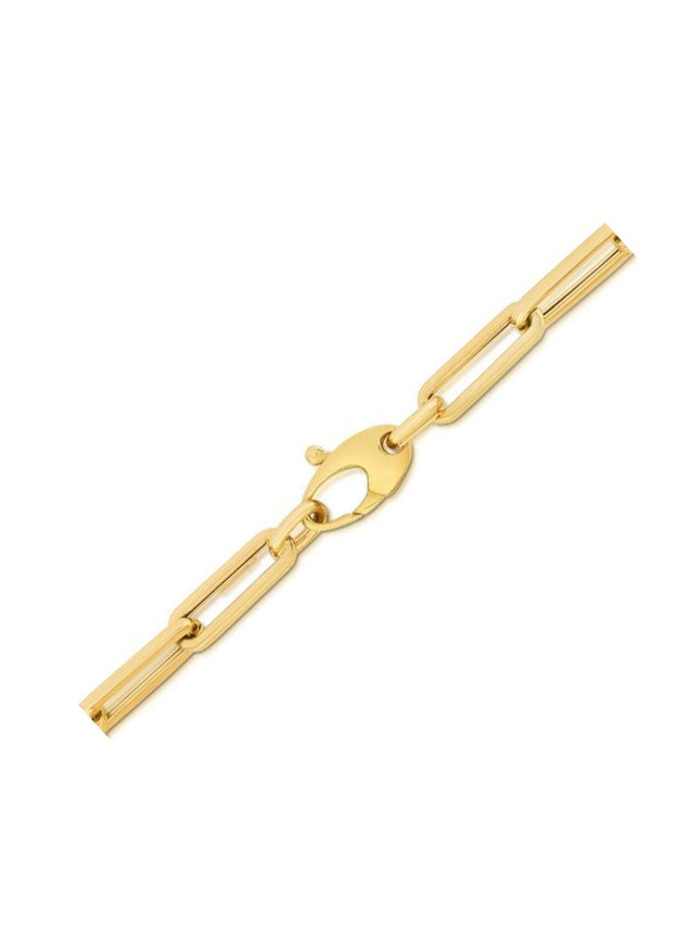 10K Yellow Gold Lite Paperclip Bracelet (4.2mm) - Ellie Belle