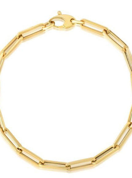 10K Yellow Gold Lite Paperclip Bracelet (4.2mm) - Ellie Belle