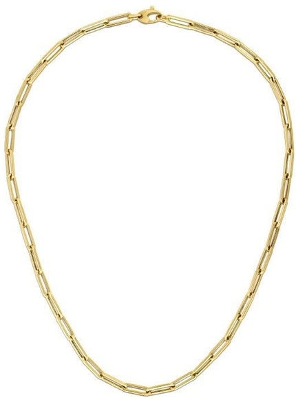 10K Yellow Gold Lite Paperclip Chain (4.2mm) - Ellie Belle