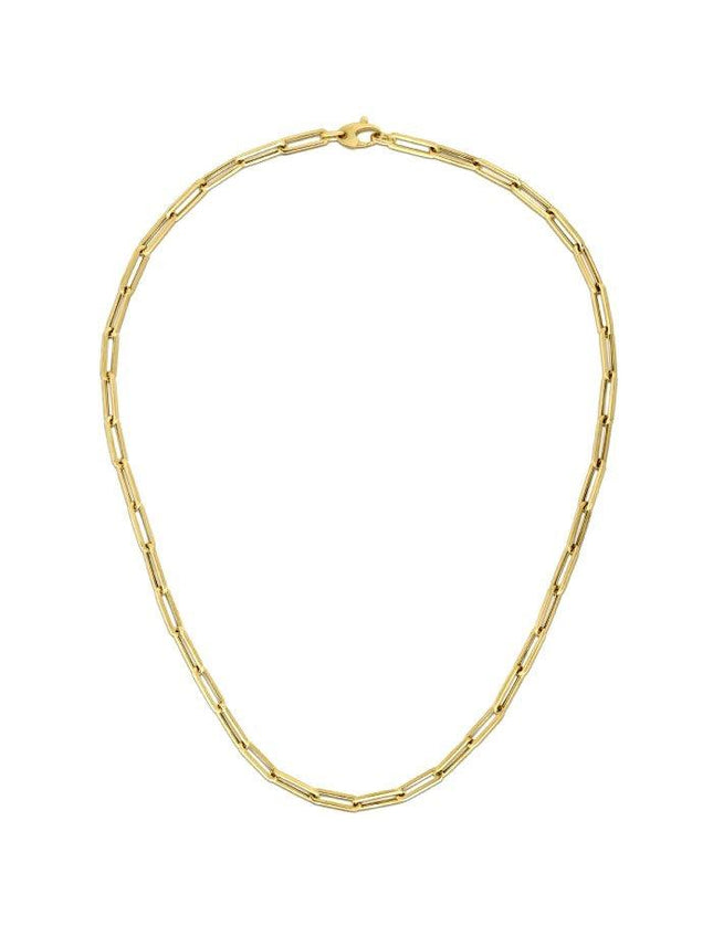 10K Yellow Gold Lite Paperclip Chain (4.2mm) - Ellie Belle