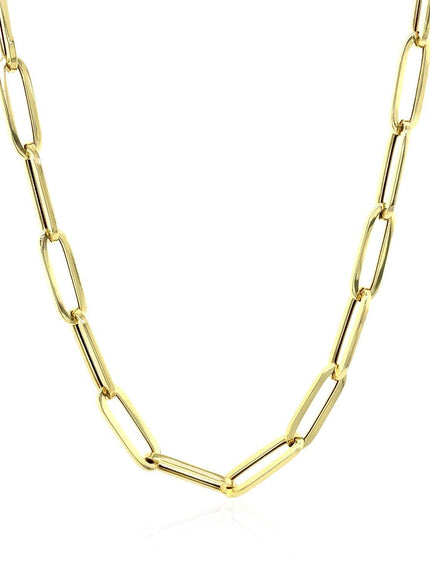 10K Yellow Gold Lite Paperclip Chain (4.2mm) - Ellie Belle