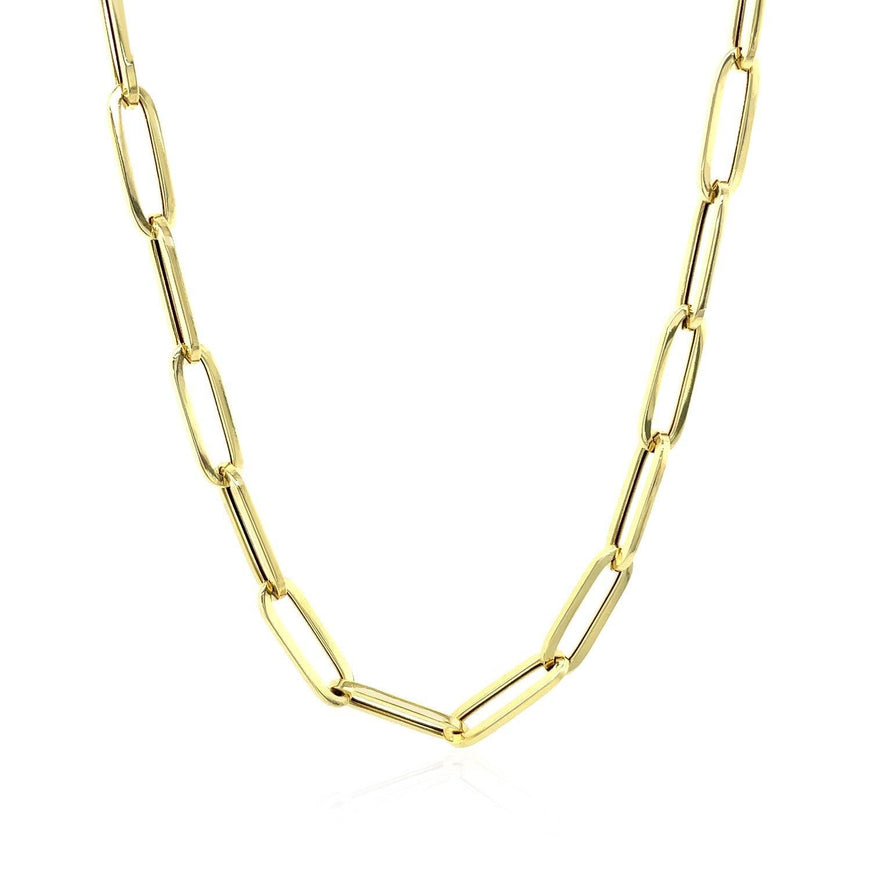 10K Yellow Gold Lite Paperclip Chain (4.2mm) - Ellie Belle