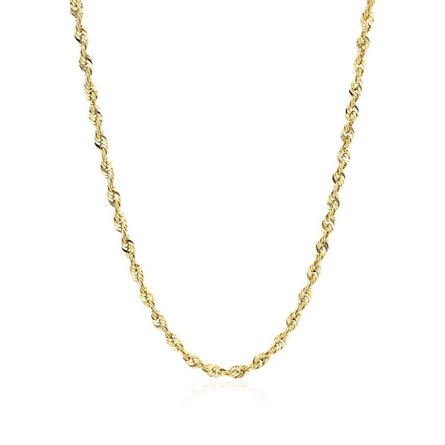 10K Yellow Gold Lite Rope Chain (2.50 mm) - Ellie Belle