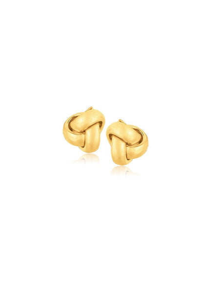 10k Yellow Gold Love Knot Stud Earrings - Ellie Belle