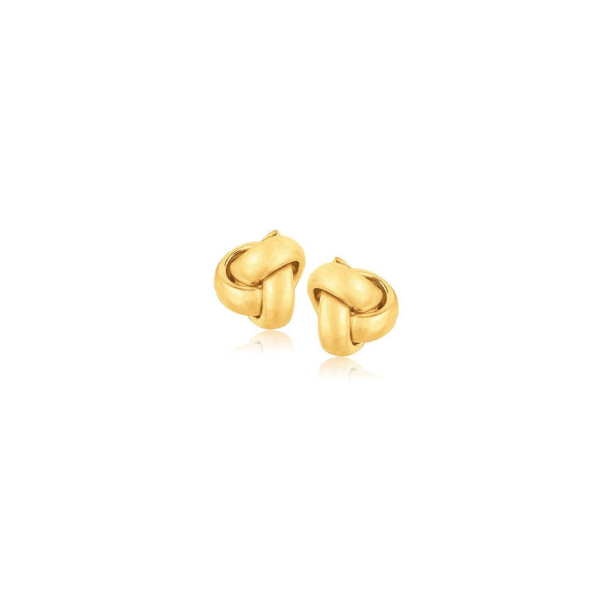 10k Yellow Gold Love Knot Stud Earrings - Ellie Belle