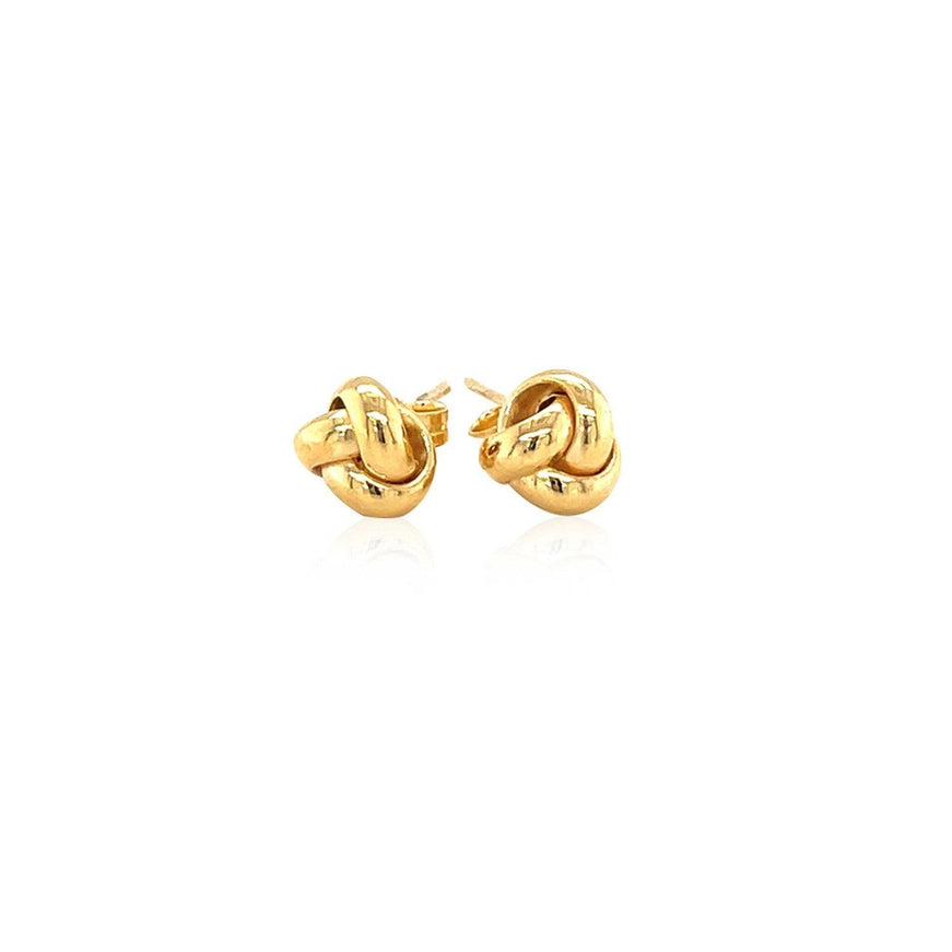 10k Yellow Gold Love Knot Stud Earrings - Ellie Belle