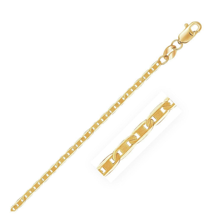 10k Yellow Gold Mariner Link Bracelet 1.7mm - Ellie Belle