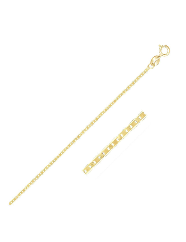10k Yellow Gold Mariner Link Chain 1.2mm - Ellie Belle