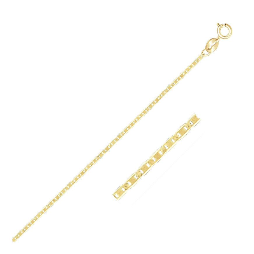 10k Yellow Gold Mariner Link Chain 1.2mm - Ellie Belle