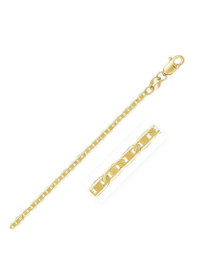 10k Yellow Gold Mariner Link Chain 1.7mm - Ellie Belle