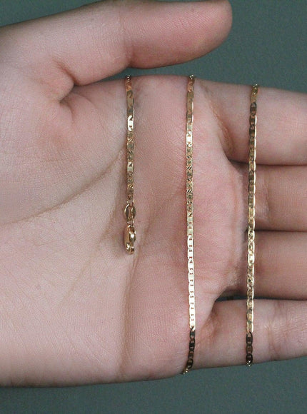 10k Yellow Gold Mariner Link Chain 1.7mm - Ellie Belle