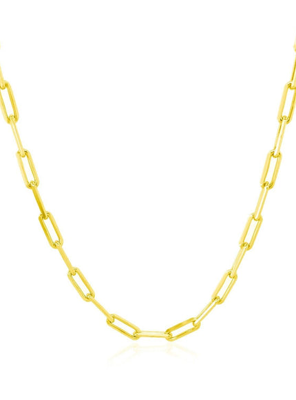 10K Yellow Gold Paperclip Chain (2.5mm) - Ellie Belle