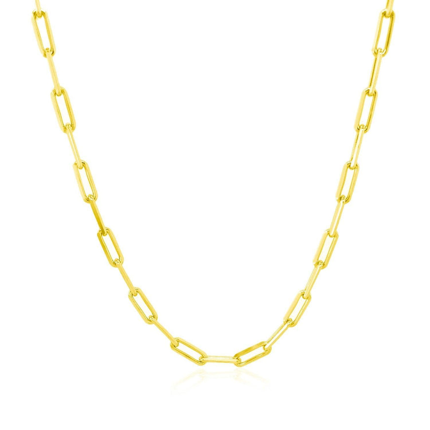 10K Yellow Gold Paperclip Chain (2.5mm) - Ellie Belle