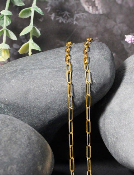 10K Yellow Gold Paperclip Chain (2.5mm) - Ellie Belle
