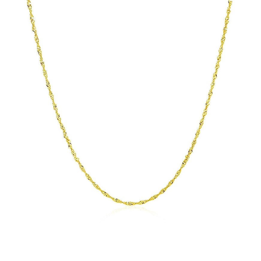 10k Yellow Gold Singapore Chain 1.0mm - Ellie Belle