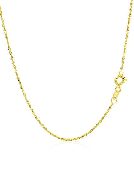 10k Yellow Gold Singapore Chain 1.0mm - Ellie Belle