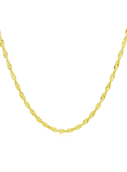 10k Yellow Gold Singapore Chain 1.5mm - Ellie Belle