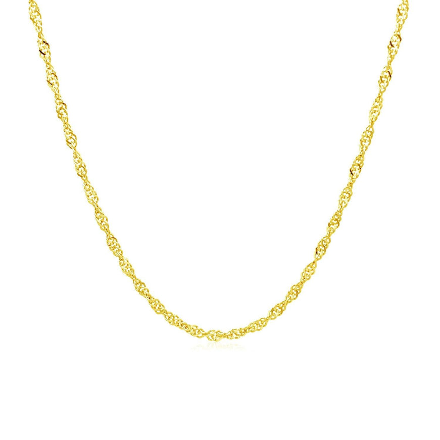 10k Yellow Gold Singapore Chain 1.5mm - Ellie Belle