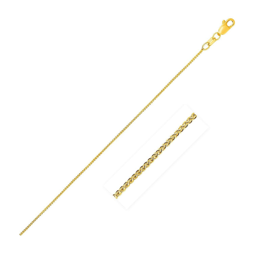 10k Yellow Gold Wheat Chain 0.6mm - Ellie Belle