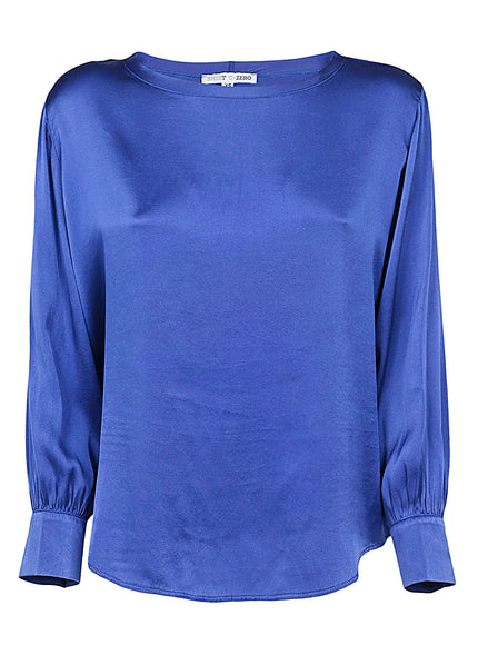 C-Zero Silk Blouse In Blue