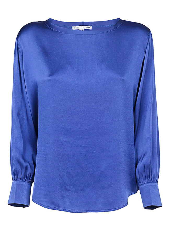 C-Zero Silk Blouse In Blue