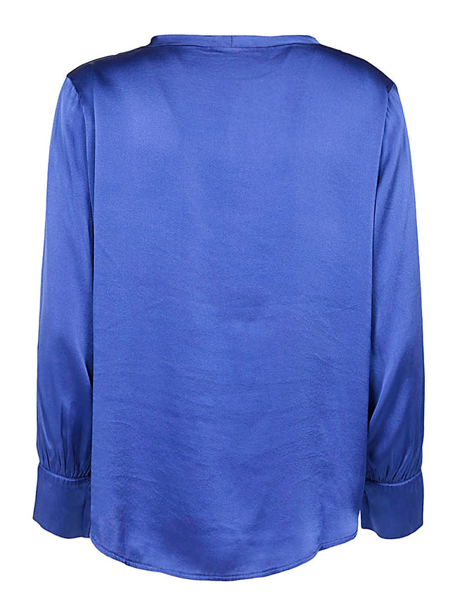 C-Zero Silk Blouse In Blue