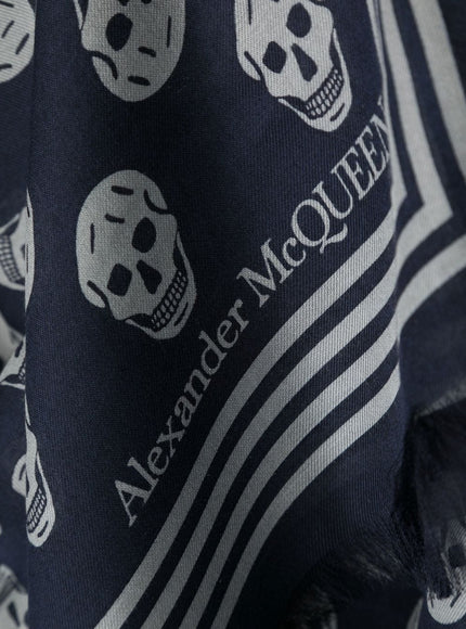 Alexander McQueen Scarfs Blue