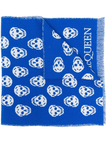 Alexander McQueen Scarfs Blue