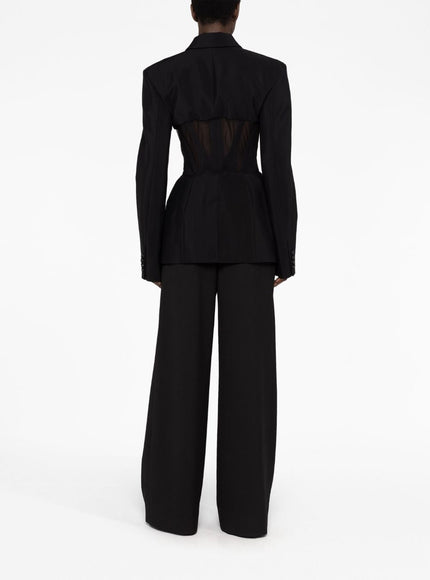 Mugler Viscose Blend Single-Breasted Jacket