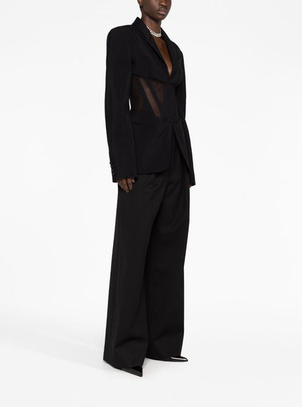 Mugler Viscose Blend Single-Breasted Jacket