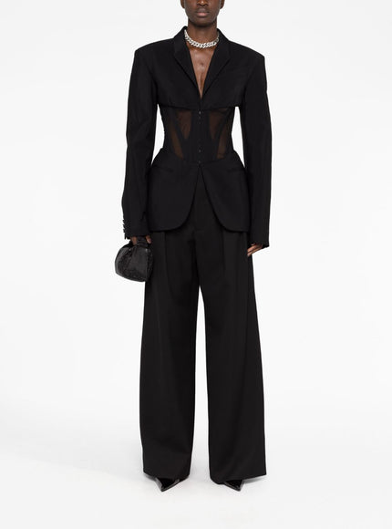 Mugler Viscose Blend Single-Breasted Jacket