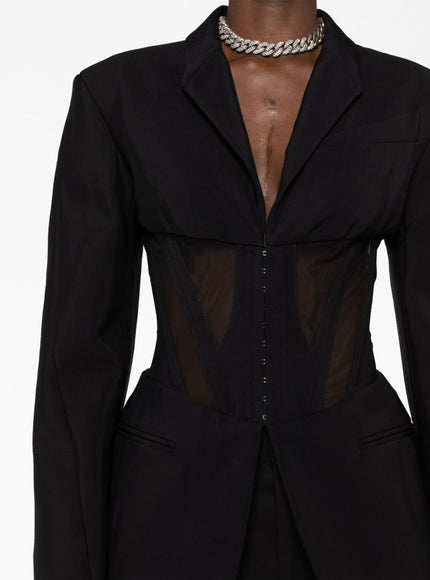 Mugler Viscose Blend Single-Breasted Jacket